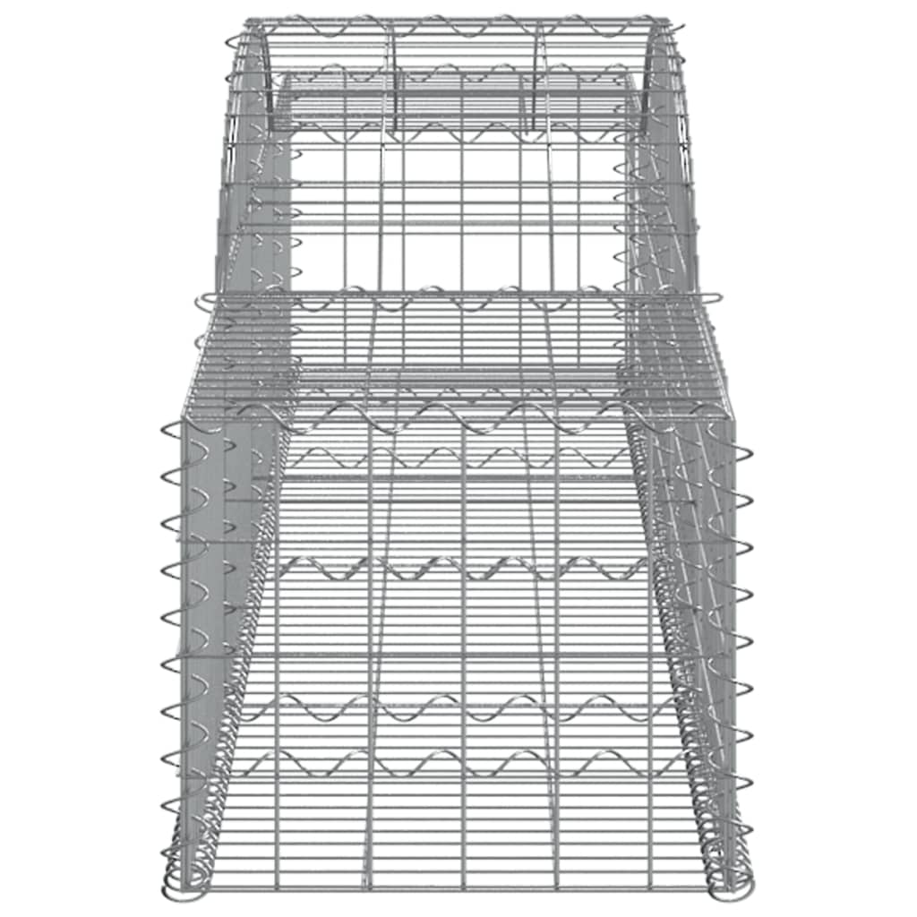 vidaXL Arched Gabion Baskets 10 pcs 300x50x40/60 cm Galvanised Iron
