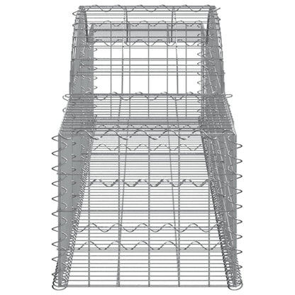 vidaXL Arched Gabion Baskets 10 pcs 300x50x40/60 cm Galvanised Iron