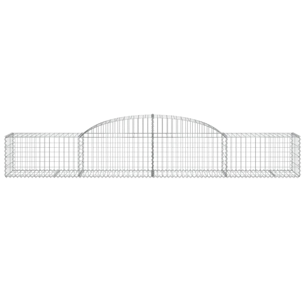vidaXL Arched Gabion Baskets 25 pcs 300x50x40/60 cm Galvanised Iron