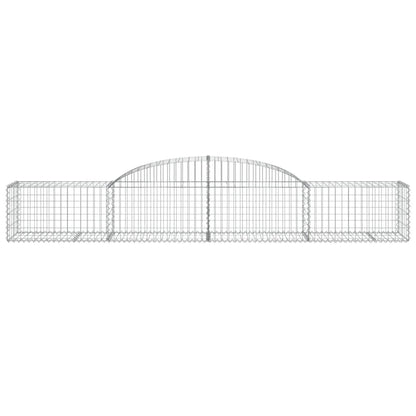 vidaXL Arched Gabion Baskets 25 pcs 300x50x40/60 cm Galvanised Iron