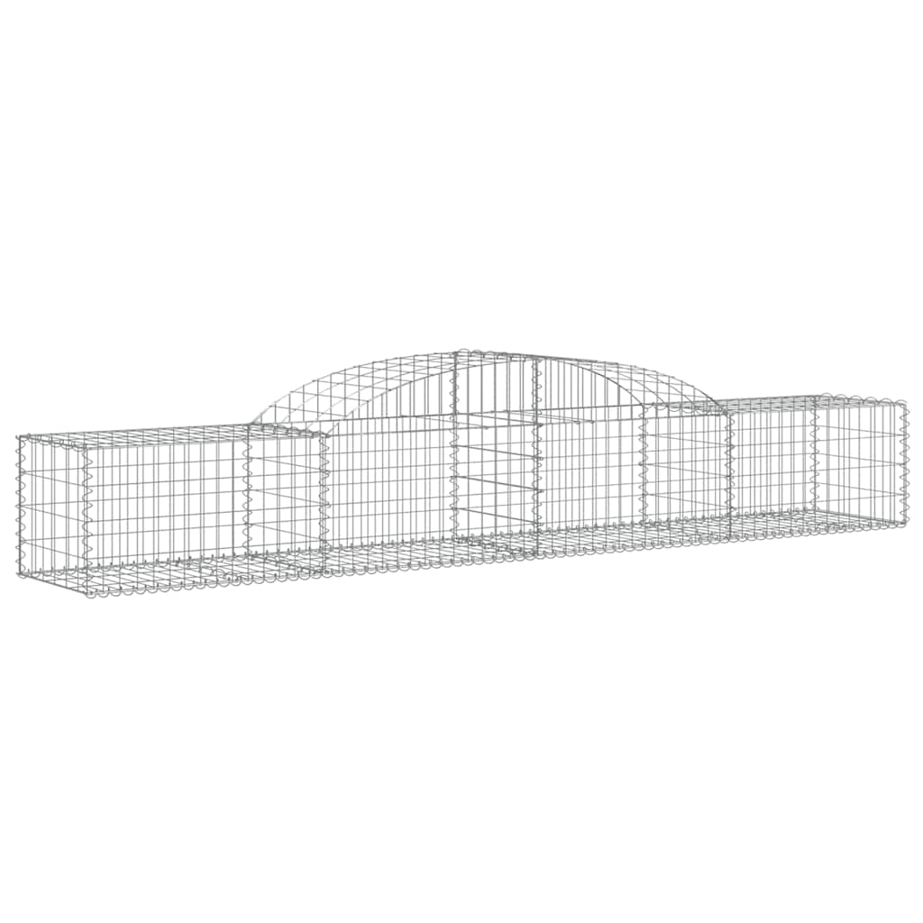 vidaXL Arched Gabion Baskets 30 pcs 300x50x40/60 cm Galvanised Iron