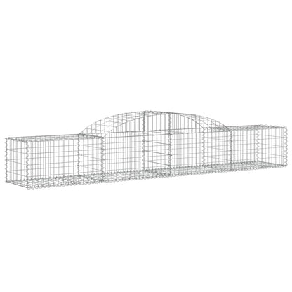 vidaXL Arched Gabion Baskets 30 pcs 300x50x40/60 cm Galvanised Iron