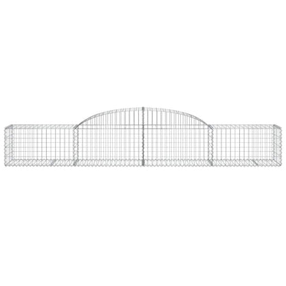vidaXL Arched Gabion Baskets 30 pcs 300x50x40/60 cm Galvanised Iron