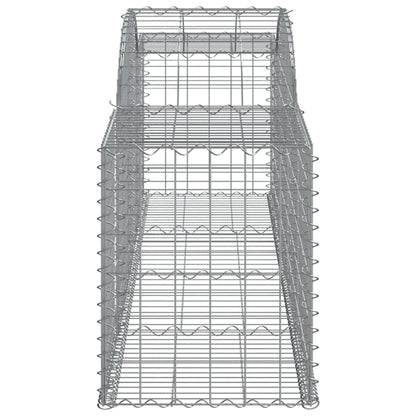 vidaXL Arched Gabion Baskets 4 pcs 300x50x60/80 cm Galvanised Iron