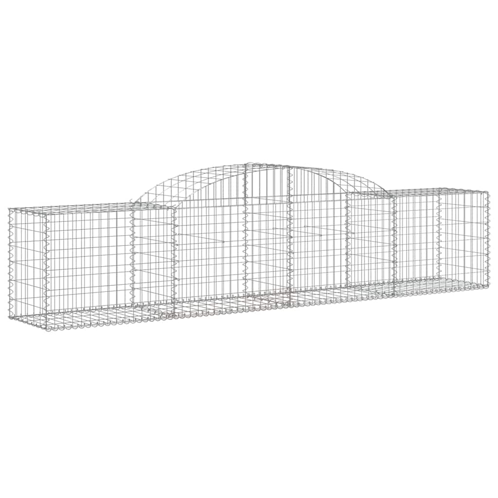 vidaXL Arched Gabion Baskets 11 pcs 300x50x60/80 cm Galvanised Iron