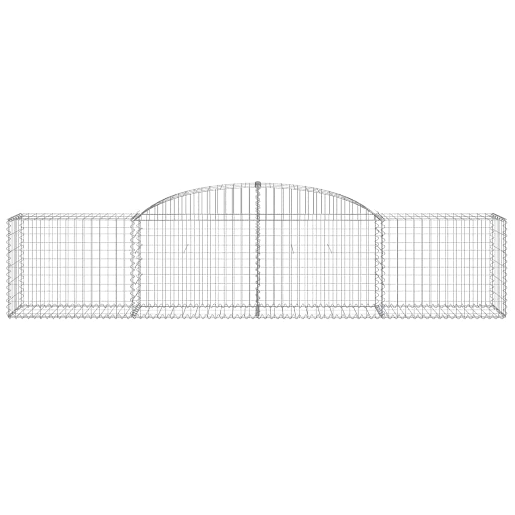vidaXL Arched Gabion Baskets 11 pcs 300x50x60/80 cm Galvanised Iron