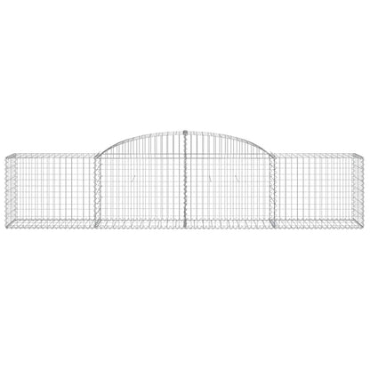 vidaXL Arched Gabion Baskets 11 pcs 300x50x60/80 cm Galvanised Iron