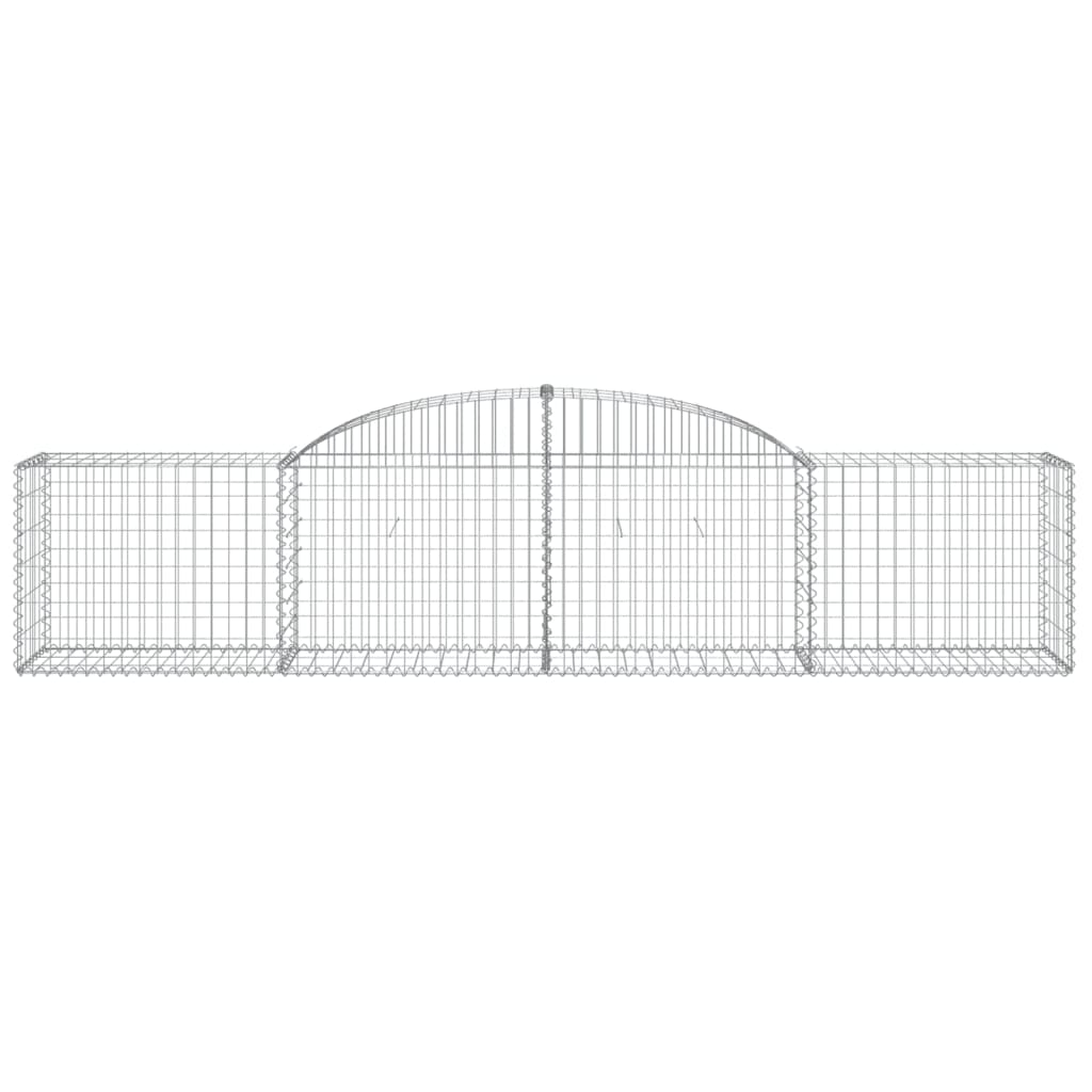 vidaXL Arched Gabion Baskets 12 pcs 300x50x60/80 cm Galvanised Iron