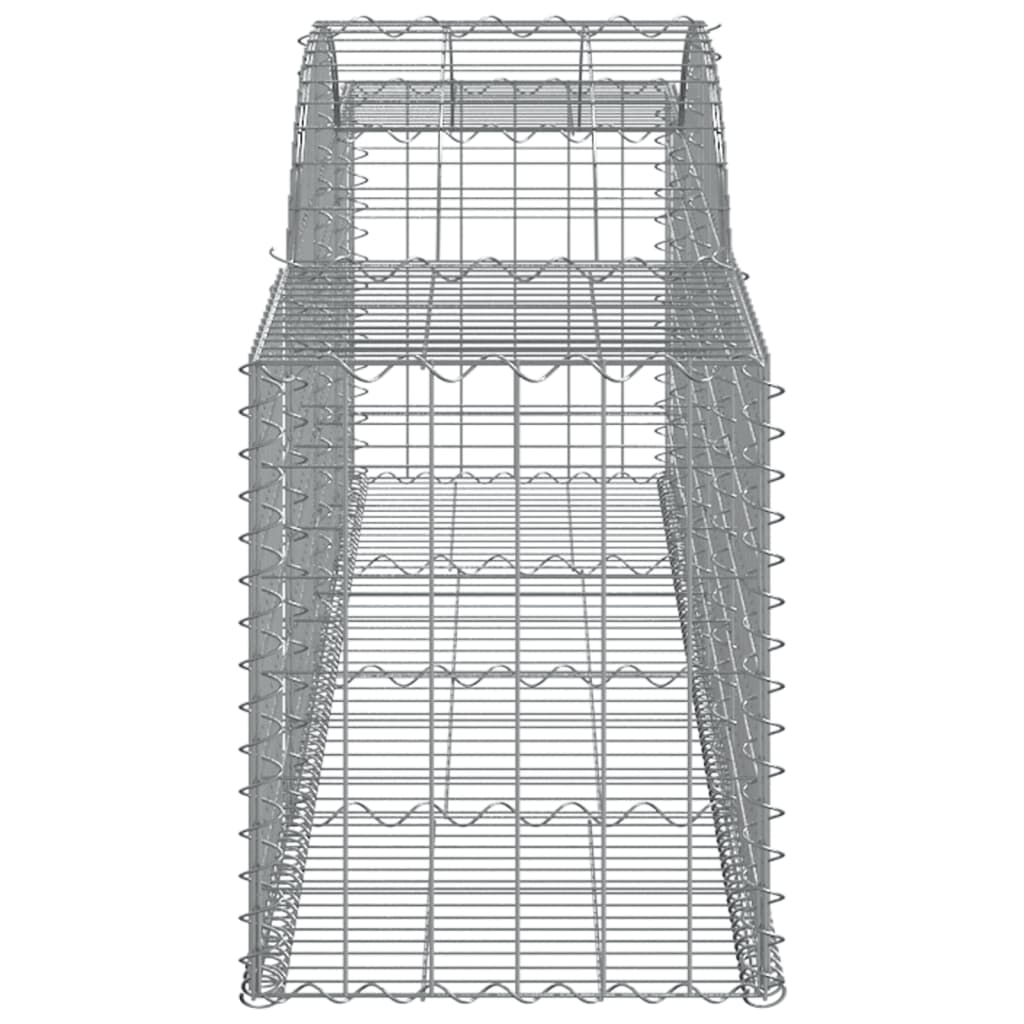 vidaXL Arched Gabion Baskets 13 pcs 300x50x60/80 cm Galvanised Iron