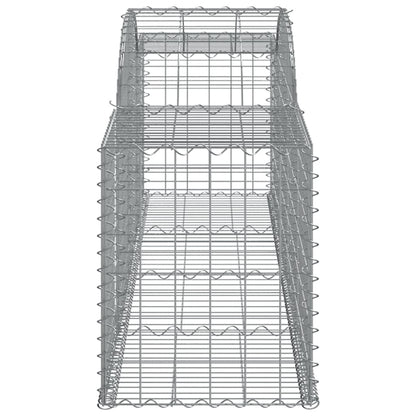 vidaXL Arched Gabion Baskets 13 pcs 300x50x60/80 cm Galvanised Iron