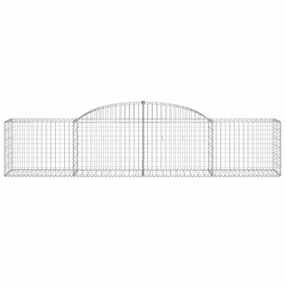 vidaXL Arched Gabion Baskets 15 pcs 300x50x60/80 cm Galvanised Iron