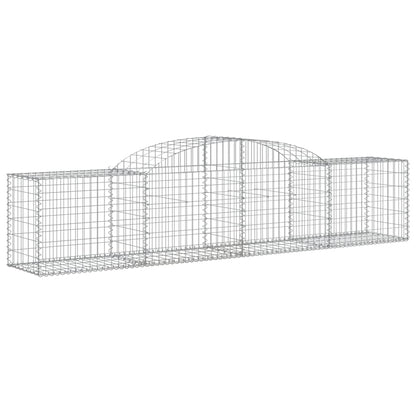 vidaXL Arched Gabion Baskets 17 pcs 300x50x60/80 cm Galvanised Iron