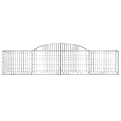 vidaXL Arched Gabion Baskets 20 pcs 300x50x60/80 cm Galvanised Iron