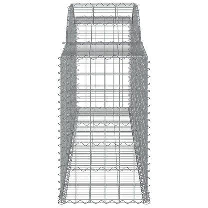 vidaXL Arched Gabion Baskets 2 pcs 300x50x80/100 cm Galvanised Iron