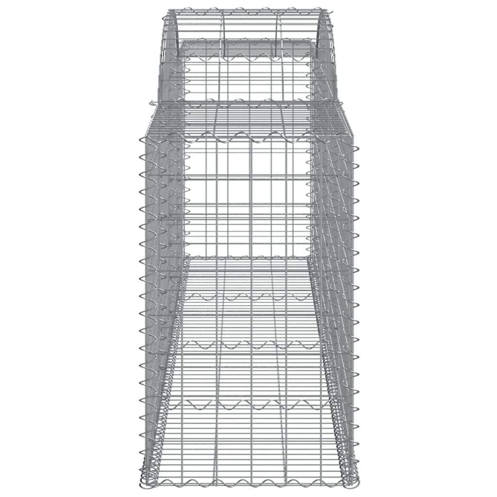 vidaXL Arched Gabion Baskets 3 pcs 300x50x80/100 cm Galvanised Iron