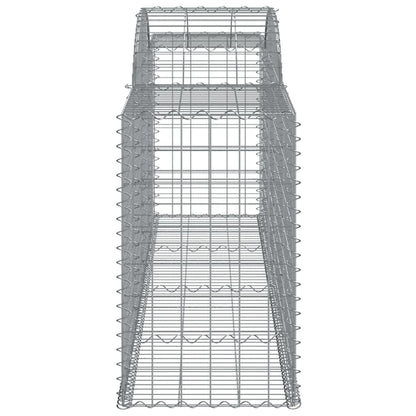 vidaXL Arched Gabion Baskets 3 pcs 300x50x80/100 cm Galvanised Iron