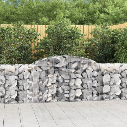 vidaXL Arched Gabion Baskets 13 pcs 300x50x80/100 cm Galvanised Iron