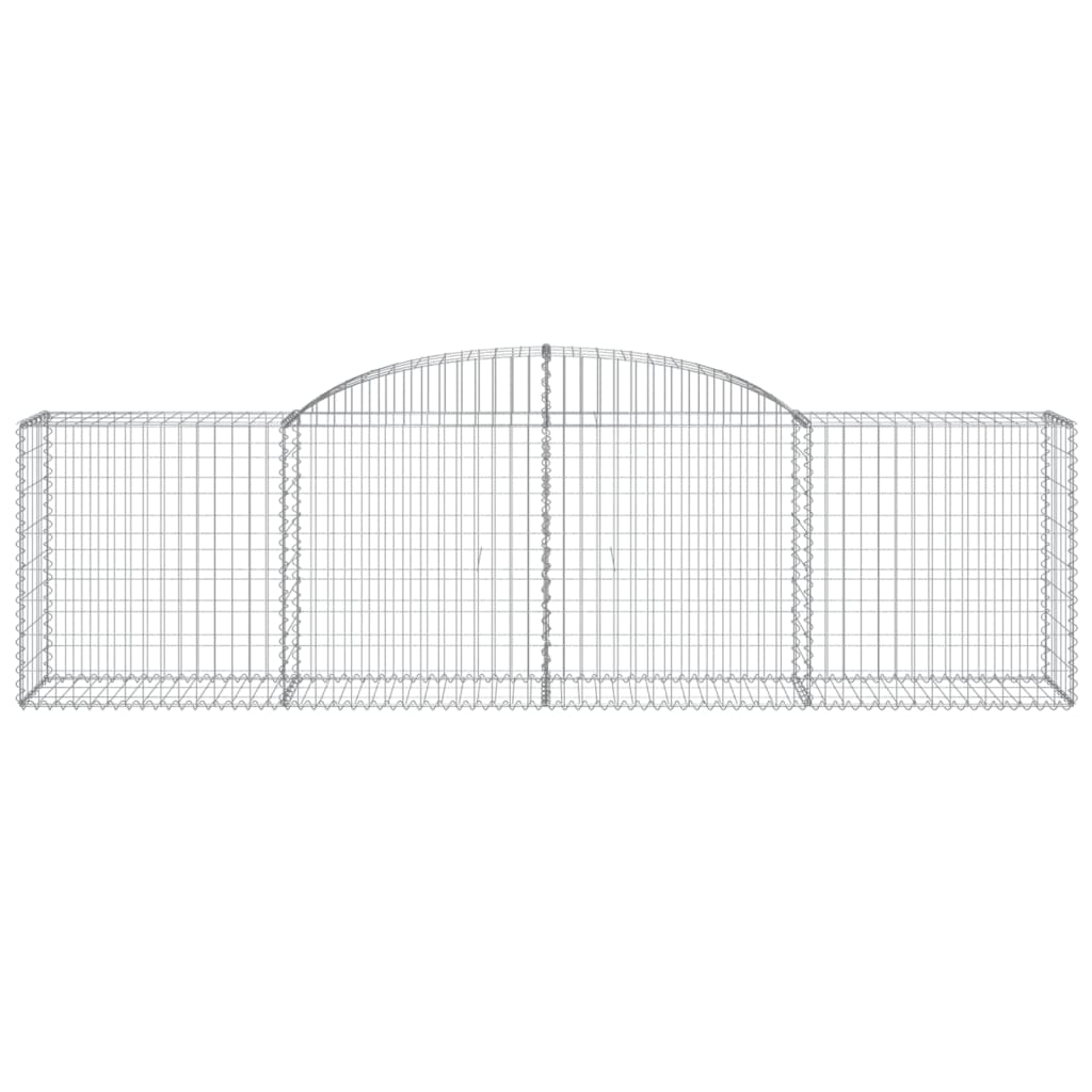 vidaXL Arched Gabion Baskets 20 pcs 300x50x80/100 cm Galvanised Iron