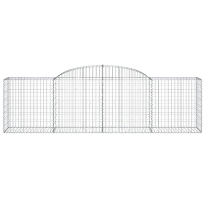 vidaXL Arched Gabion Baskets 20 pcs 300x50x80/100 cm Galvanised Iron