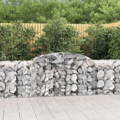 vidaXL Arched Gabion Baskets 20 pcs 300x50x80/100 cm Galvanised Iron