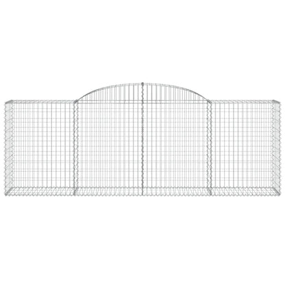 vidaXL Arched Gabion Baskets 9 pcs 300x50x100/120 cm Galvanised Iron