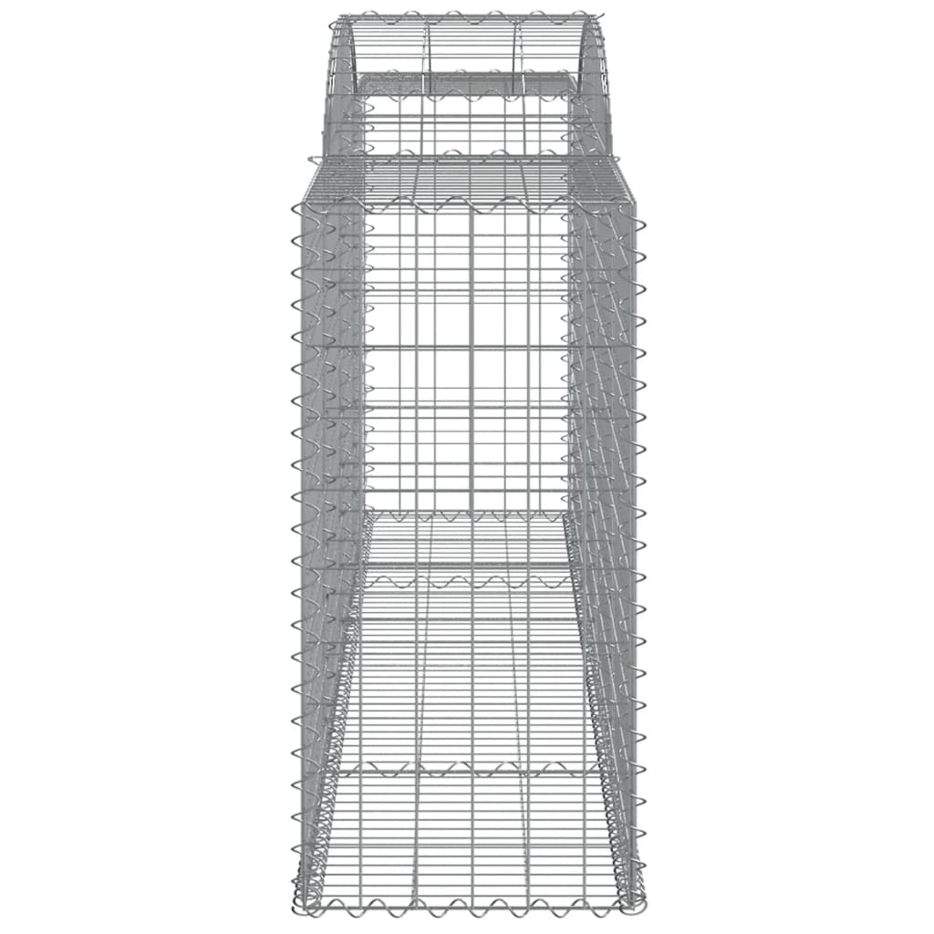 vidaXL Arched Gabion Baskets 9 pcs 300x50x100/120 cm Galvanised Iron