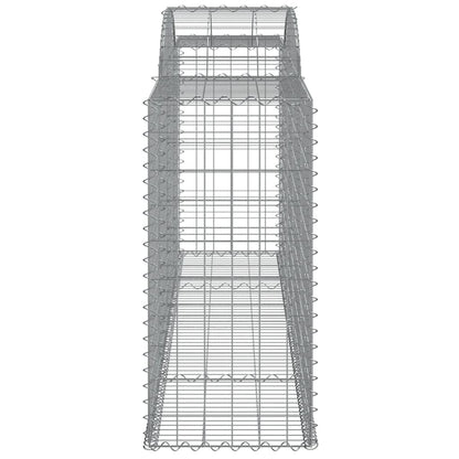 vidaXL Arched Gabion Baskets 9 pcs 300x50x100/120 cm Galvanised Iron