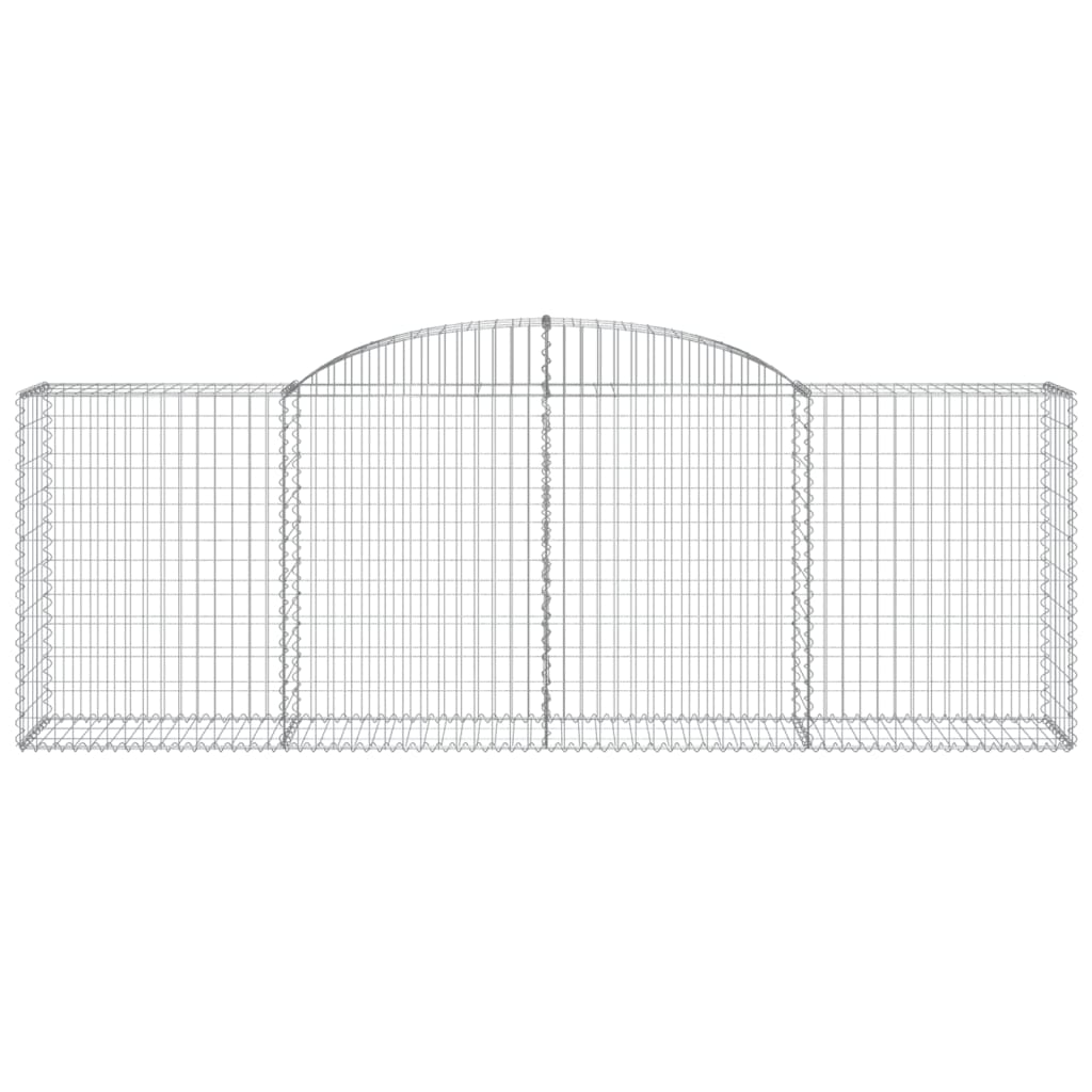 vidaXL Arched Gabion Baskets 11 pcs 300x50x100/120 cm Galvanised Iron
