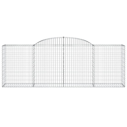 vidaXL Arched Gabion Baskets 11 pcs 300x50x100/120 cm Galvanised Iron