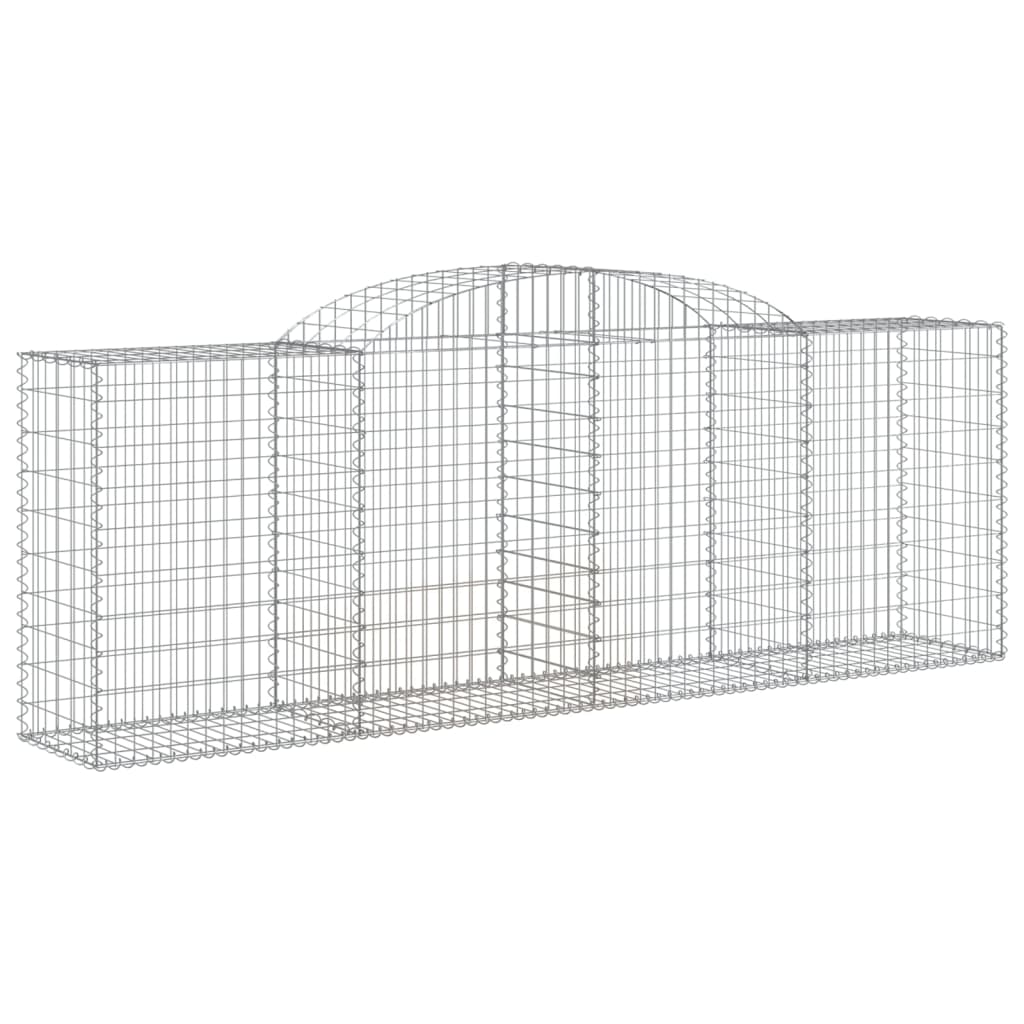 vidaXL Arched Gabion Baskets 15 pcs 300x50x100/120 cm Galvanised Iron