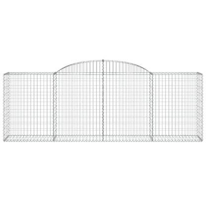 vidaXL Arched Gabion Baskets 15 pcs 300x50x100/120 cm Galvanised Iron