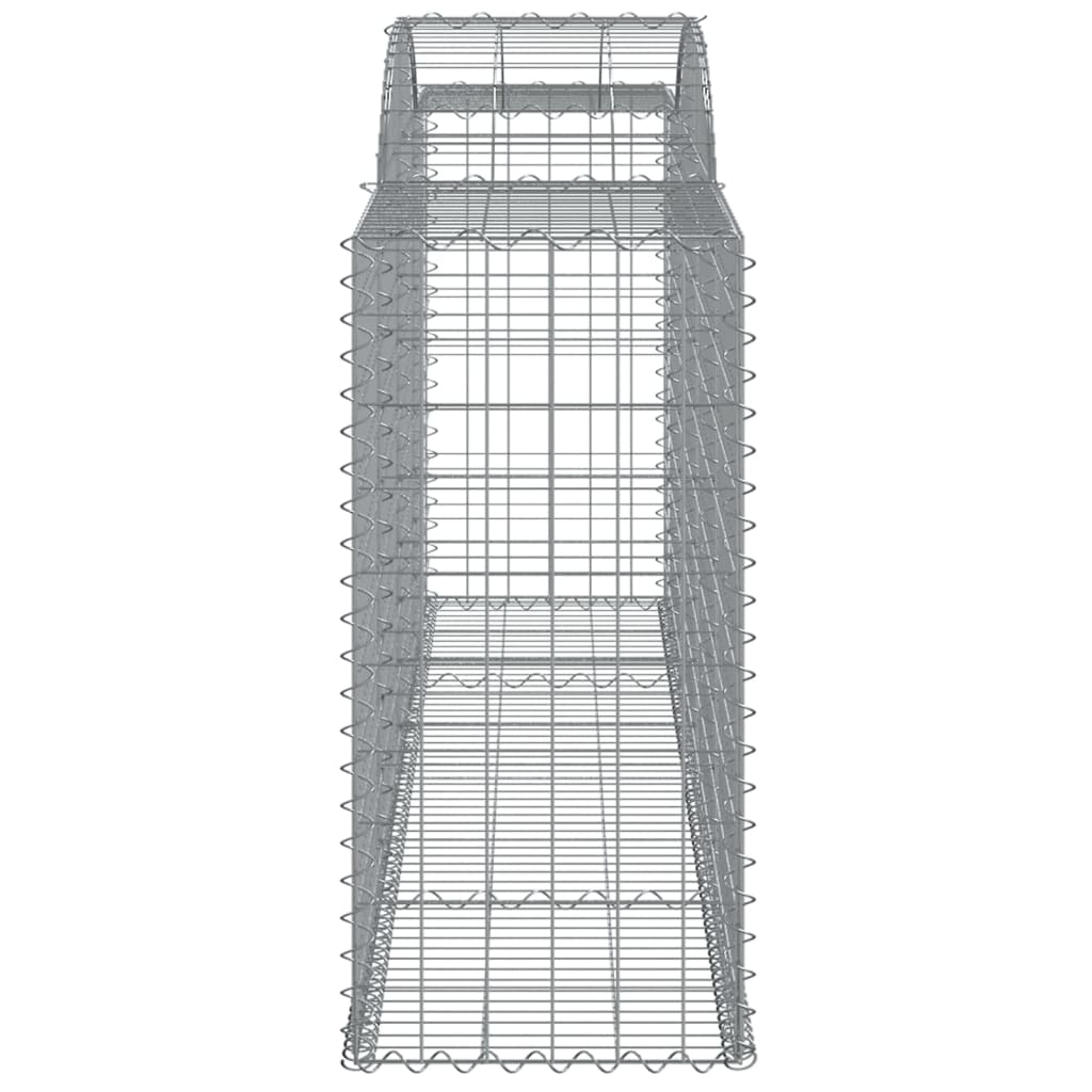 vidaXL Arched Gabion Baskets 15 pcs 300x50x100/120 cm Galvanised Iron