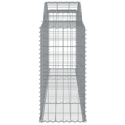 vidaXL Arched Gabion Baskets 15 pcs 300x50x100/120 cm Galvanised Iron
