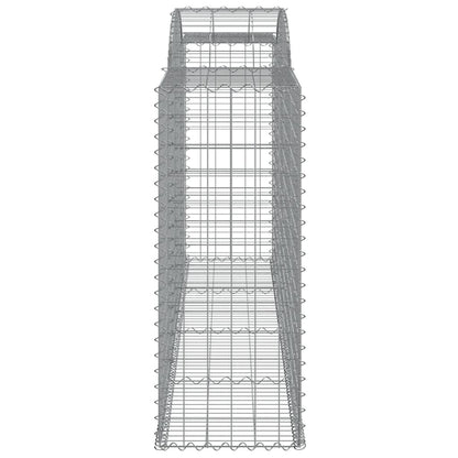 vidaXL Arched Gabion Baskets 2 pcs 300x50x120/140 cm Galvanised Iron