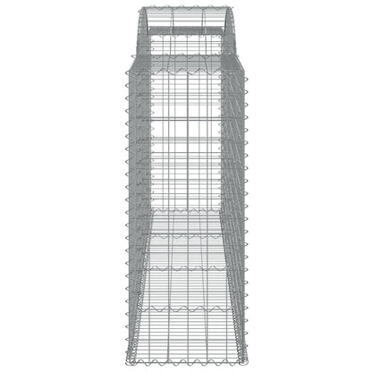 vidaXL Arched Gabion Baskets 3 pcs 300x50x120/140 cm Galvanised Iron