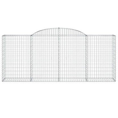 vidaXL Arched Gabion Baskets 8 pcs 300x50x120/140 cm Galvanised Iron