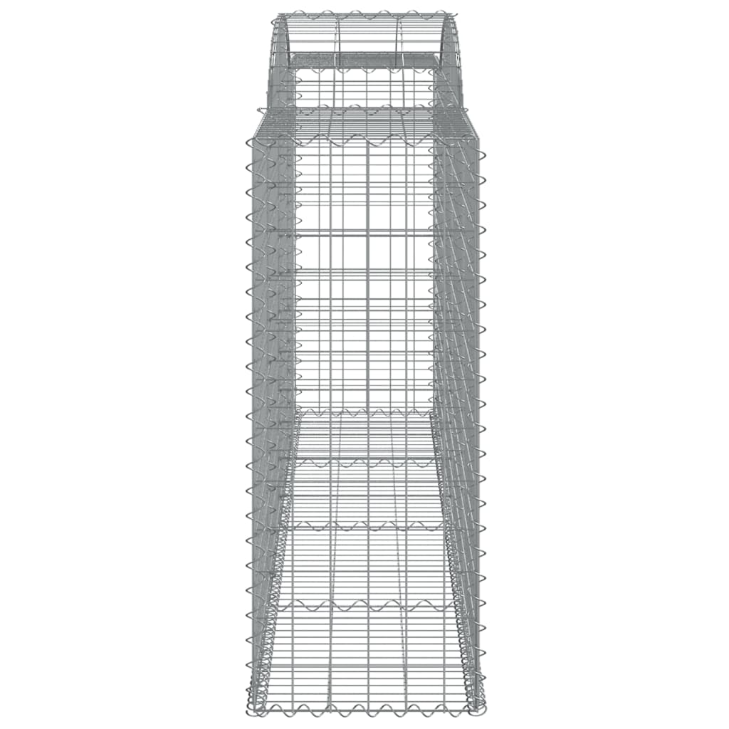 vidaXL Arched Gabion Baskets 8 pcs 300x50x120/140 cm Galvanised Iron