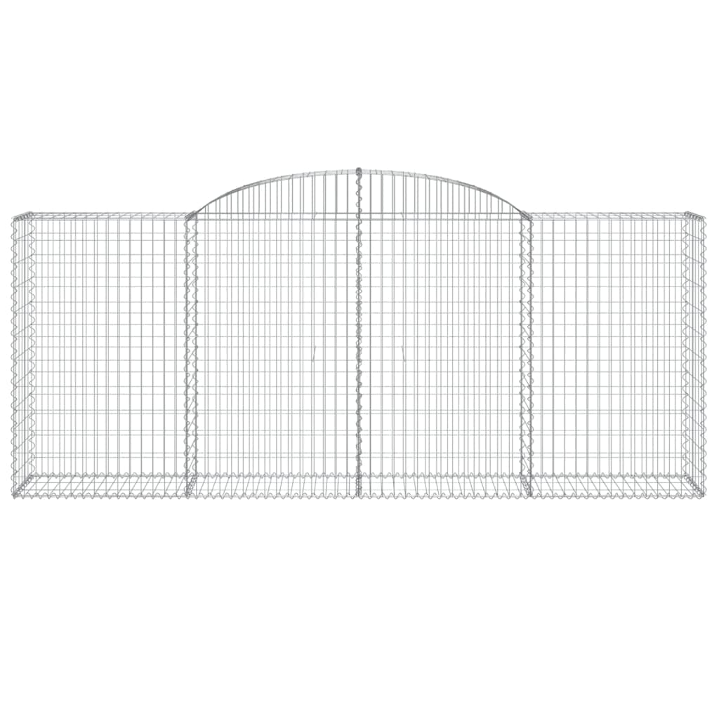 vidaXL Arched Gabion Baskets 11 pcs 300x50x120/140 cm Galvanised Iron