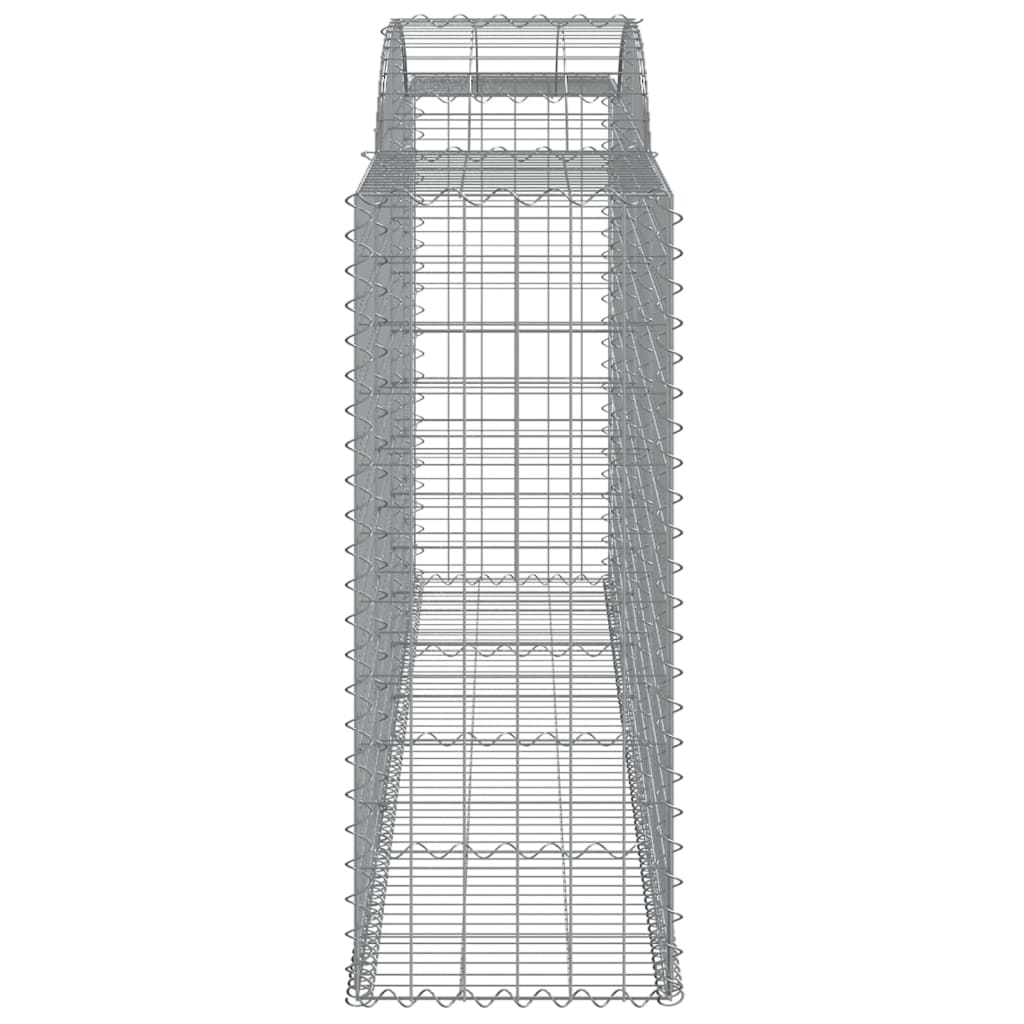 vidaXL Arched Gabion Baskets 11 pcs 300x50x120/140 cm Galvanised Iron