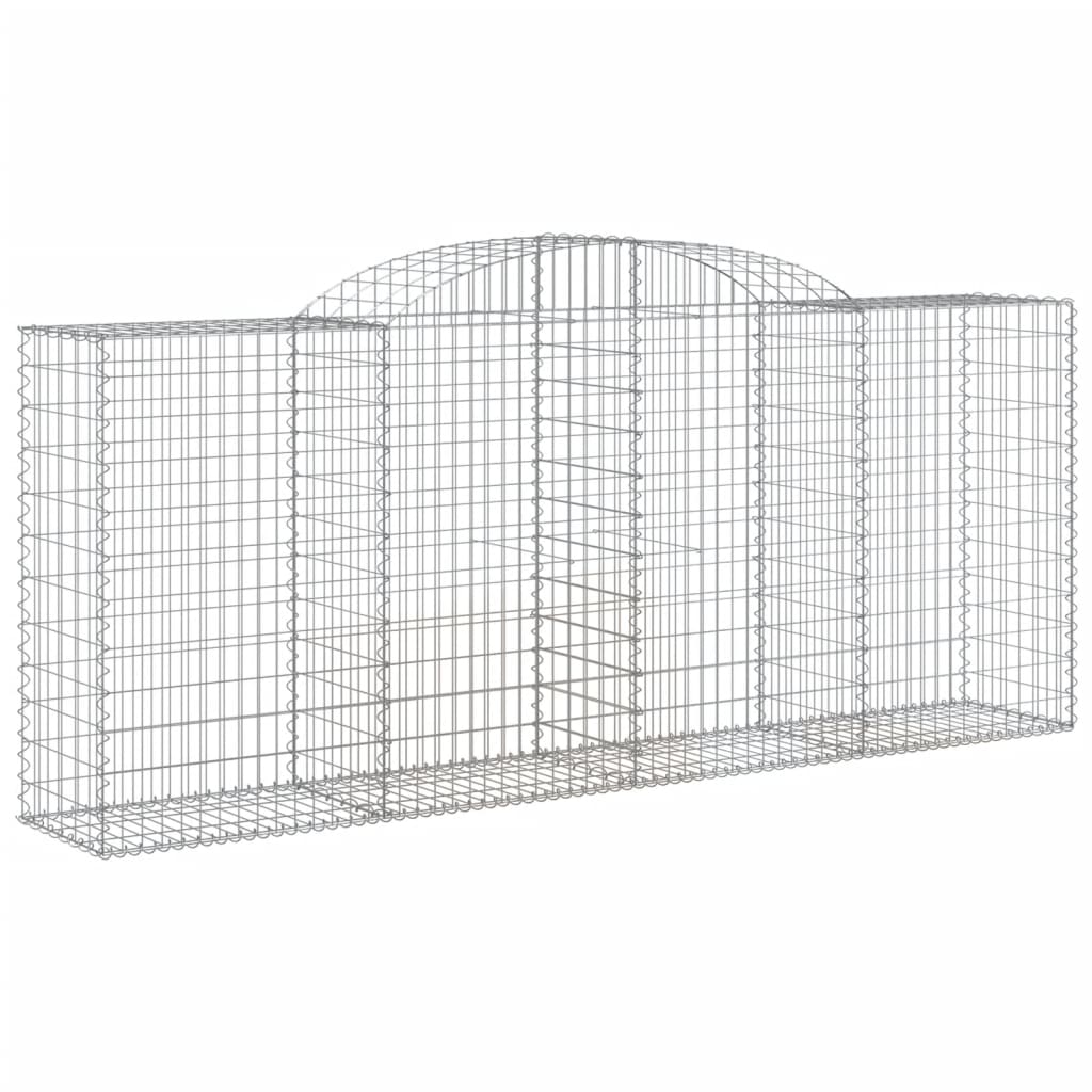 vidaXL Arched Gabion Baskets 12 pcs 300x50x120/140 cm Galvanised Iron