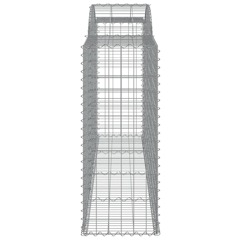 vidaXL Arched Gabion Baskets 12 pcs 300x50x120/140 cm Galvanised Iron