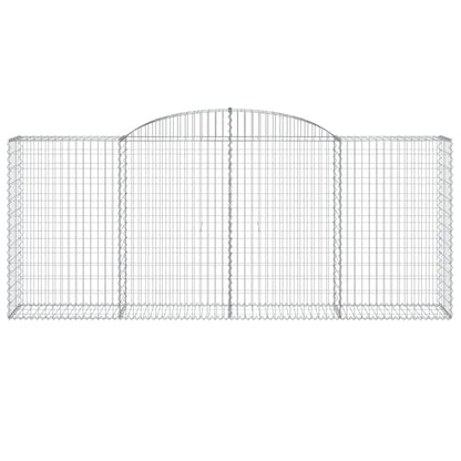vidaXL Arched Gabion Baskets 15 pcs 300x50x120/140 cm Galvanised Iron