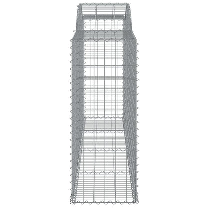 vidaXL Arched Gabion Baskets 15 pcs 300x50x120/140 cm Galvanised Iron