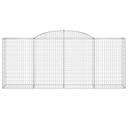 vidaXL Arched Gabion Baskets 17 pcs 300x50x120/140 cm Galvanised Iron