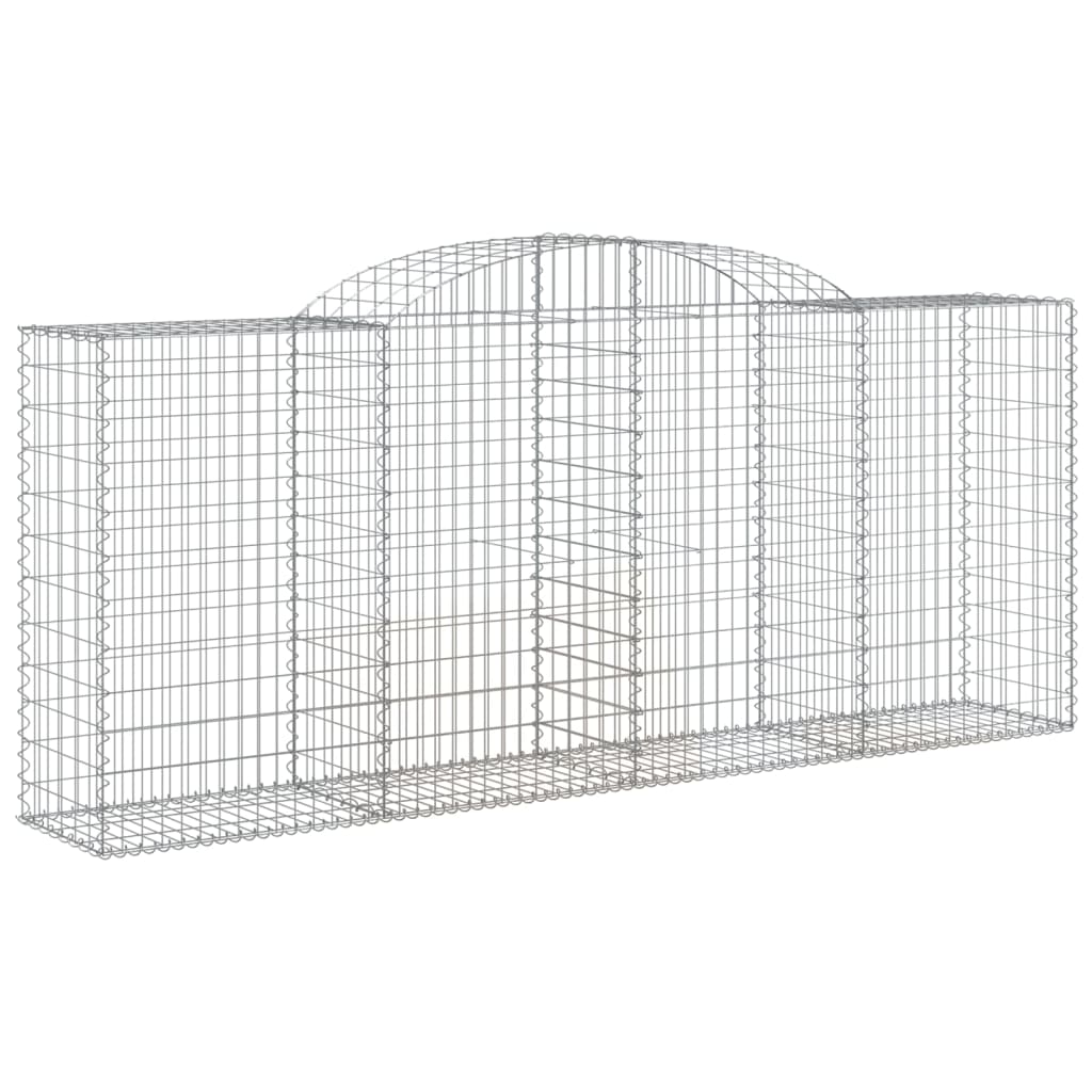vidaXL Arched Gabion Baskets 30 pcs 300x50x120/140 cm Galvanised Iron