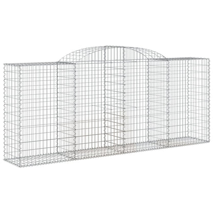 vidaXL Arched Gabion Baskets 30 pcs 300x50x120/140 cm Galvanised Iron