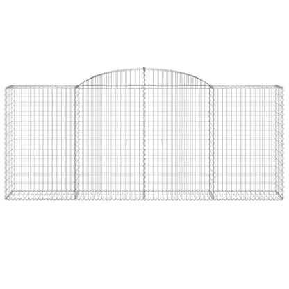 vidaXL Arched Gabion Baskets 30 pcs 300x50x120/140 cm Galvanised Iron