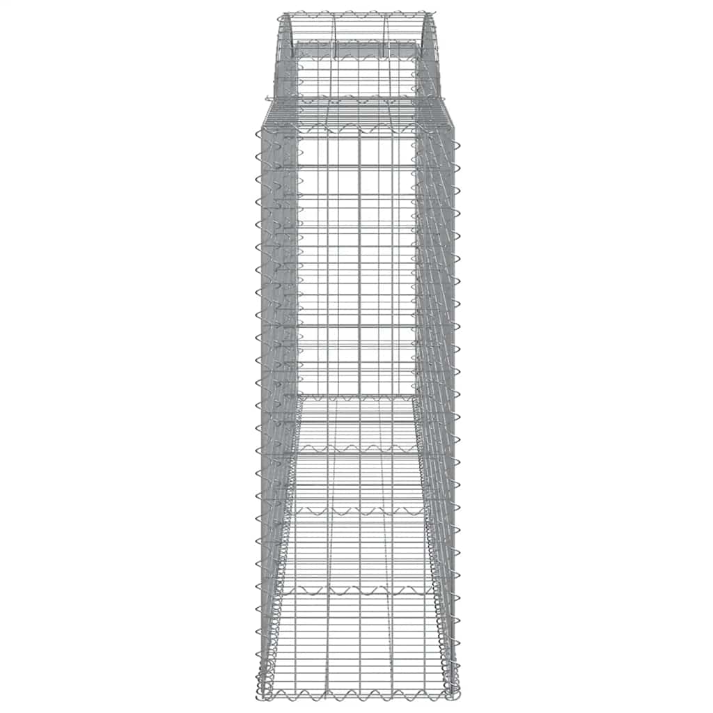 vidaXL Arched Gabion Baskets 2 pcs 300x50x140/160 cm Galvanised Iron