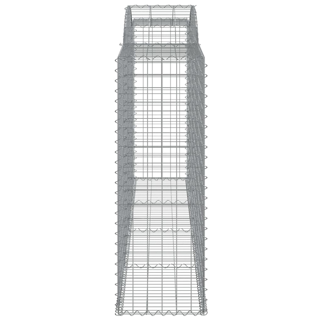 vidaXL Arched Gabion Baskets 5 pcs 300x50x140/160 cm Galvanised Iron