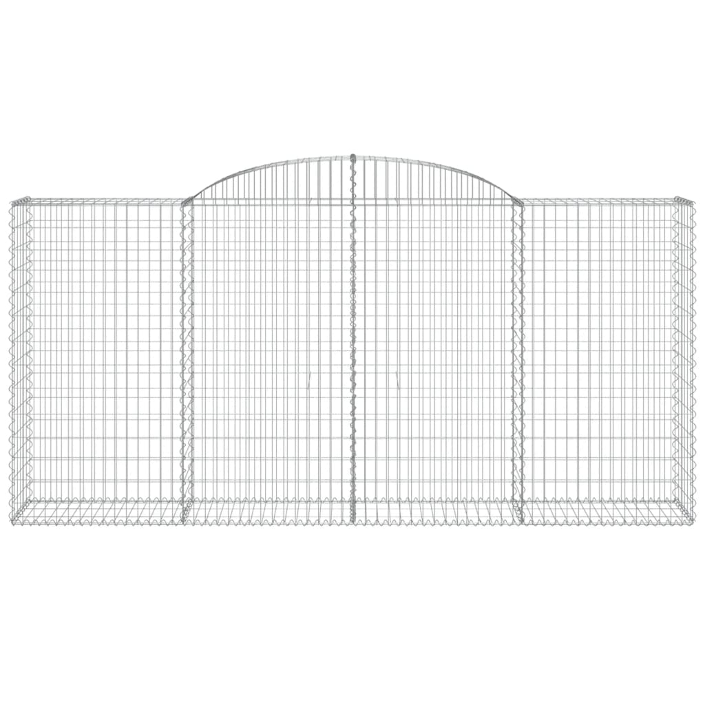 vidaXL Arched Gabion Baskets 11 pcs 300x50x140/160 cm Galvanised Iron
